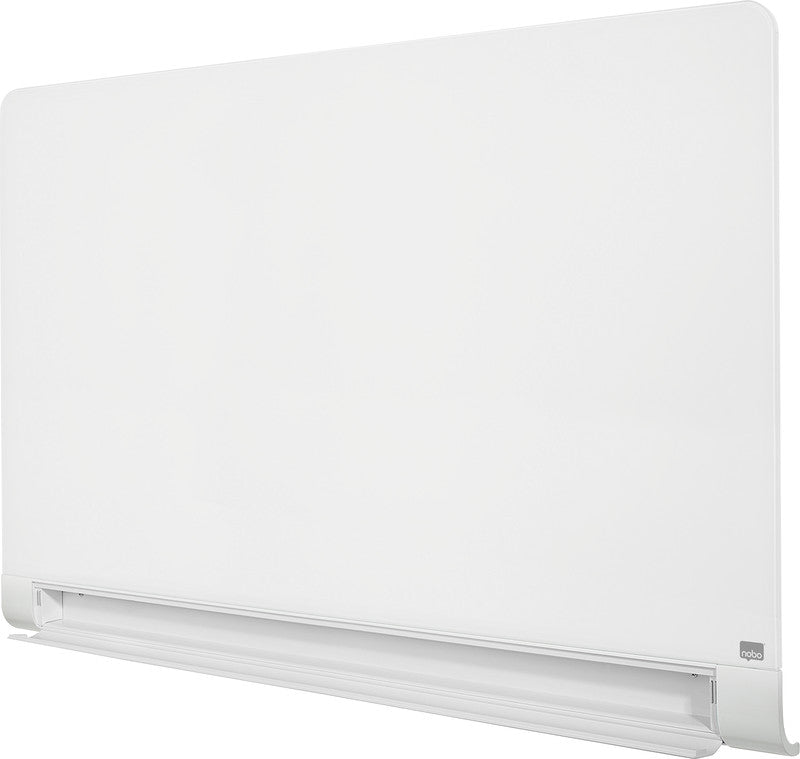 Nobo Whiteboard – 126 × 71 cm, Glas, magnetisch, Wandmontage, inkl. Stift, Neodym-Magnete, Stifteablage