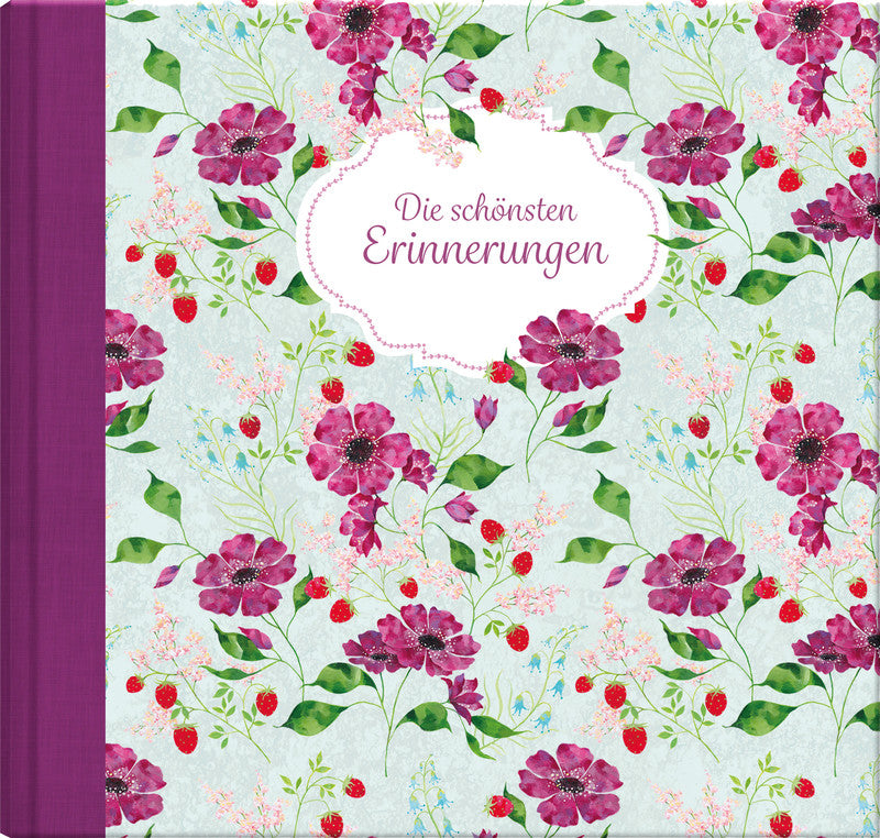 Grätz Verlag Blütenromantik Erinnerungsalbum – 210 × 200 mm – 100 Seiten – gebunden, Papiereinband