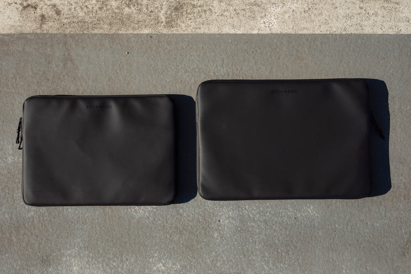 Beckmann Street Notebook-Schutzhülle – für Notebooks bis 15", wasserabweisend, recyceltes PET (rPET), schwarz