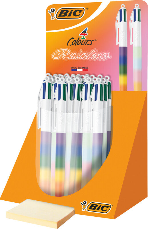 BIC 4 Farben Multifunktionskugelschreiber – 4 Farben, Spitze 0,32 mm, Schiebe, dokumentenecht, nachfüllbar