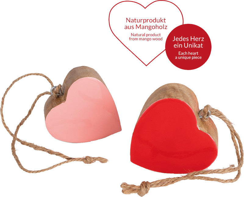 Trendhaus Anhänger – Heartbeat – Holz – 45 × 43 × 25 mm – 1 Stk.