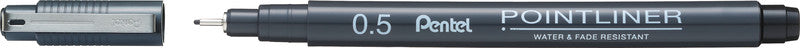 Pentel Fineliner – 5er-Set – Schwarz – Wasserfest