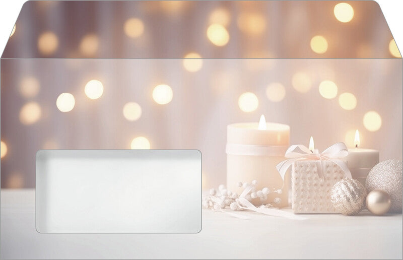 Sigel Weihnachts-Couvert C5/6, Goldener Glanz, mehrfarbig, Nassklebung, 90 g/m², mit Innendruck – 50 Stk.