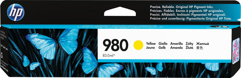 HP Tintenpatrone 980, Gelb, 6'600 Seiten – für Tintenstrahldrucker/Multifunktionsgeräte