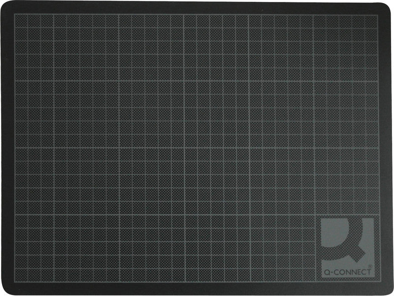 Q-connect Schneidematte 600 × 450 mm, Kunststoff, Schwarz