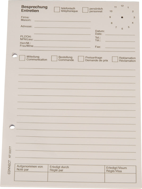 Q-CONNECT Formularblock – mehrsprachig, 80 Blatt, A5
