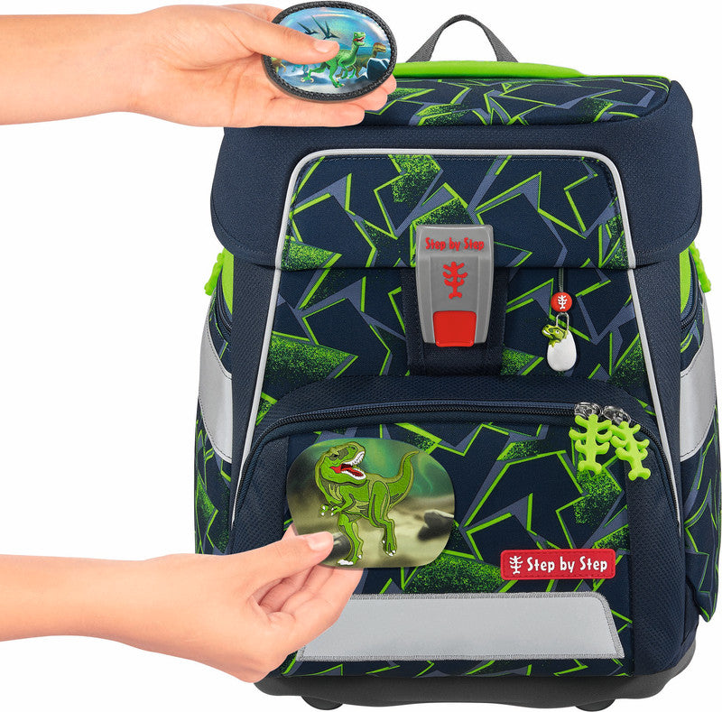 Step by Step Schulrucksack-Set Space – 5-teilig – Wild T-Rex Taro – recycelter Bestandteil