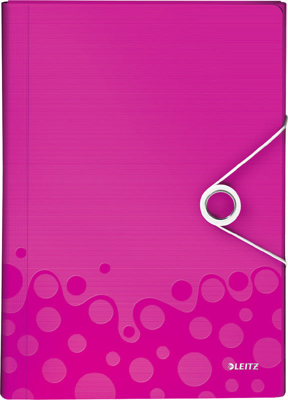 Leitz Sammelmappe für A4, Kunststoff, Pink, mit Gummiband