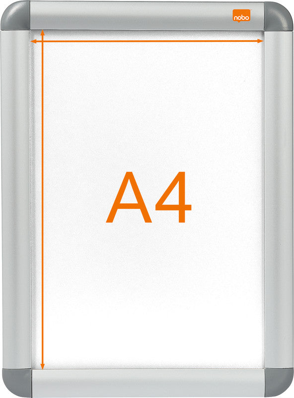 Nobo Plakatrahmen – 252 × 342 mm, silber, wetterfest, spritzwassergeschützt, für A4