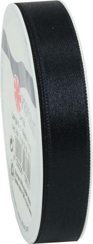 Präsent Geschenkband – echte Webkante – 15 mm × 5 m – Kunststoff, schwarz