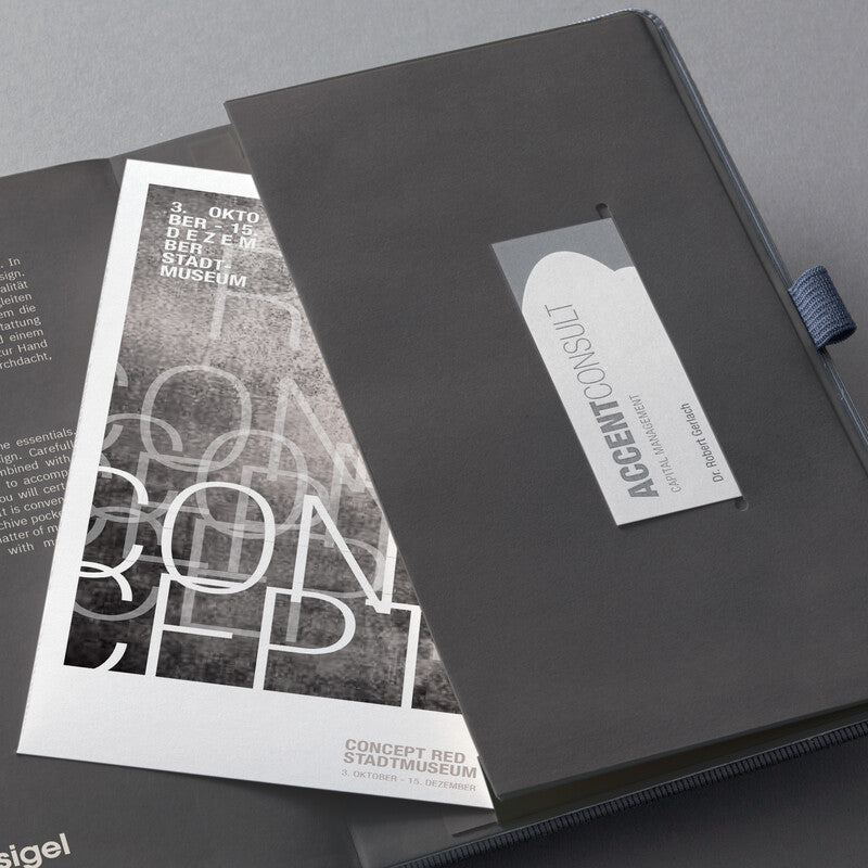 Sigel Notizbuch Conceptum Metallic Edition, A5, liniert, Fadenheftung, 194 Seiten, 80 g/m² – grau