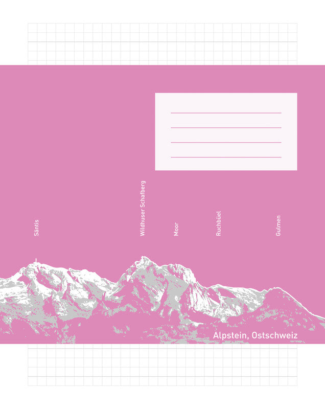 Ingold-biwa Schulheft, 175 × 220 mm, kariert, Klammerheftung, Karton, 40 Seiten, 90 g/m² – rosa