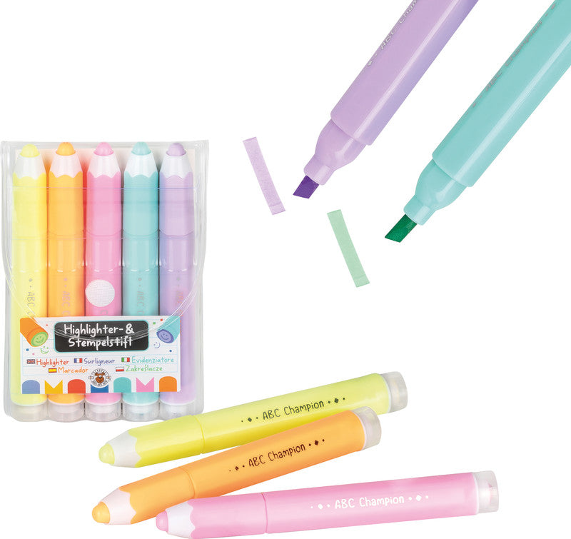 Trendhaus Textmarker Set 5 Farben – Keilspitze, 4 mm