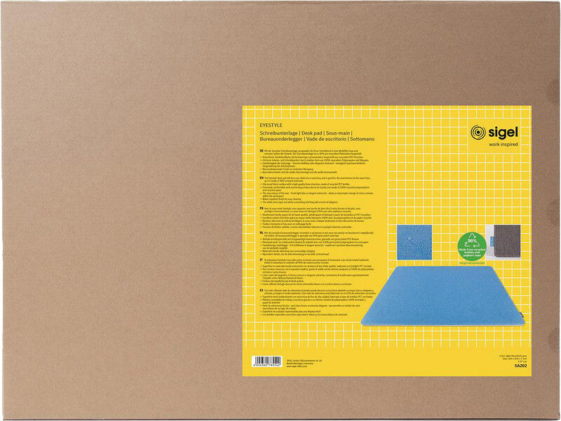 Sigel Schreibunterlage Eyestyle – blau/grau – 600 × 450 mm – PP, rutschfest