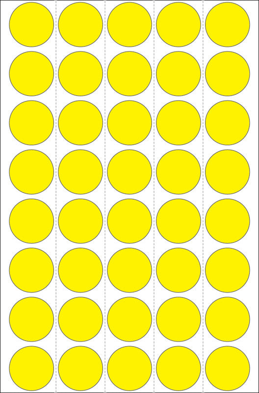 HERMA Schmucketiketten – Papier, 1280 Stk, 32 Bogen, Ø 19 mm, permanent haftend