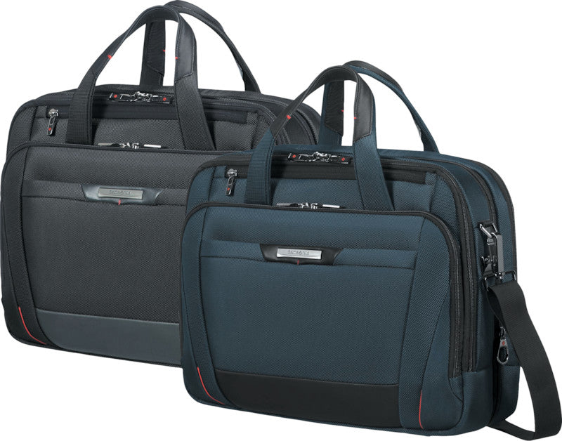 Samsonite Pro-DLX 5 Notebook-Tasche – 17/23 l, RFID-Fach, Aufsteckfunktion, Nylon, Blau