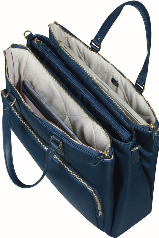 Samsonite Karissa BIZ 2.0 Notebook-Tasche – 17 l, USB-Port, Aufsteckfunktion, Nylon, Blau