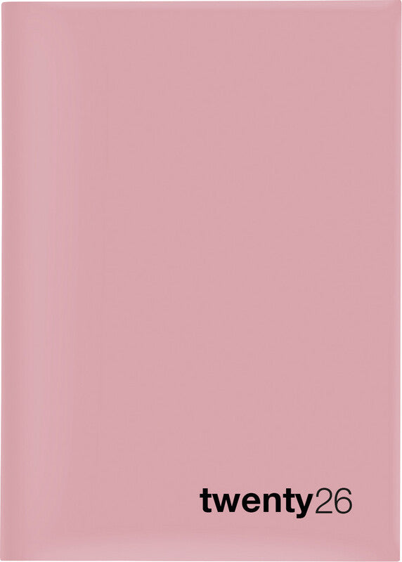 Biella Colorful 7 Agenda – 1 Woche/2 Seiten, gebunden, 14,5 × 20,5 cm, 2026, rosa, FSC