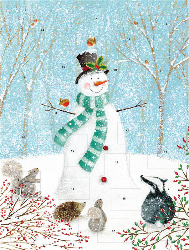 Caltime Wabendekor Schneemann, Karton, sortiert, 24,5 × 35 cm – eco:plus