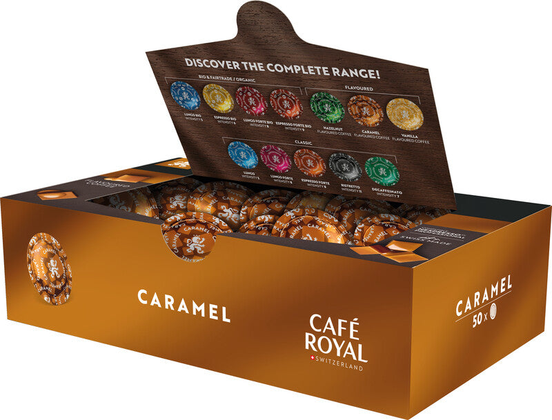 Café Royal Kaffeepads Caramel – für Nespresso Professional & Café Royal Professional – 50 Pads