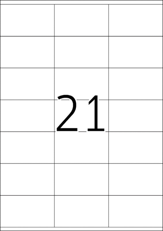HERMA Etiketten A4 70 × 41 mm – Papier, weiss – permanent haftend – 21 pro Blatt, 100 Blätter (2'100 Stk.)