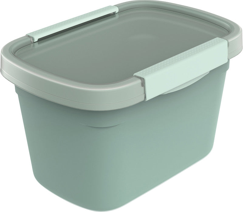 Rotho Kühlschrankdose Clic Eco – 2,2 l – rechteckig – 15 × 13,5 × 22 cm – Kunststoff – grün