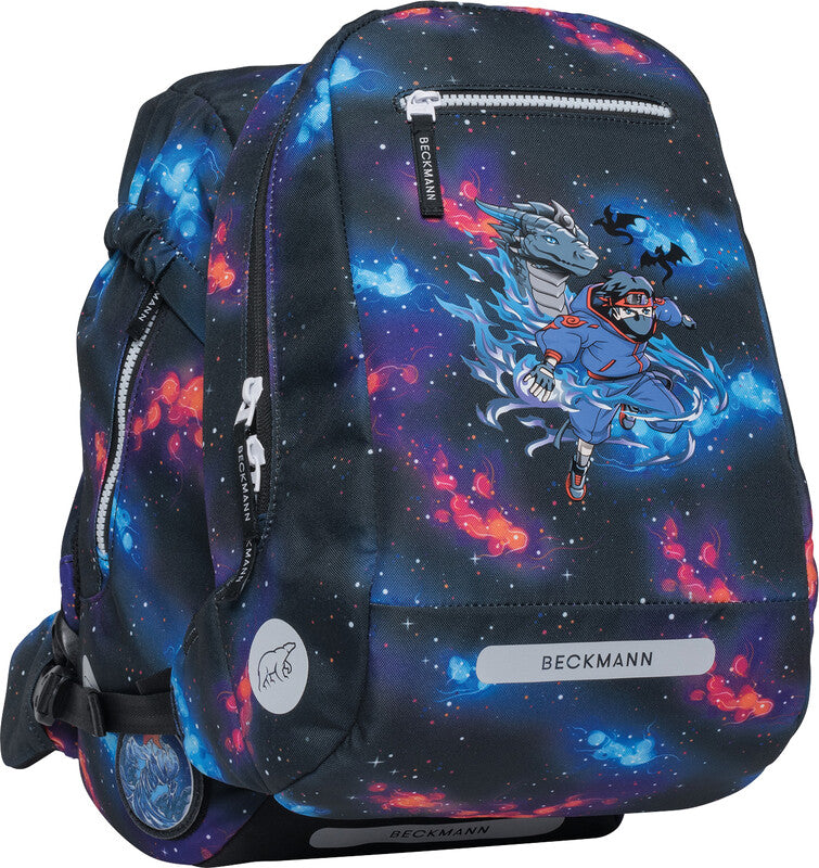 Beckmann Classic Schulrucksack – Ninja Elements – 24,0×37,0×25,0 cm – aus recycelten PET-Flaschen hergestellt