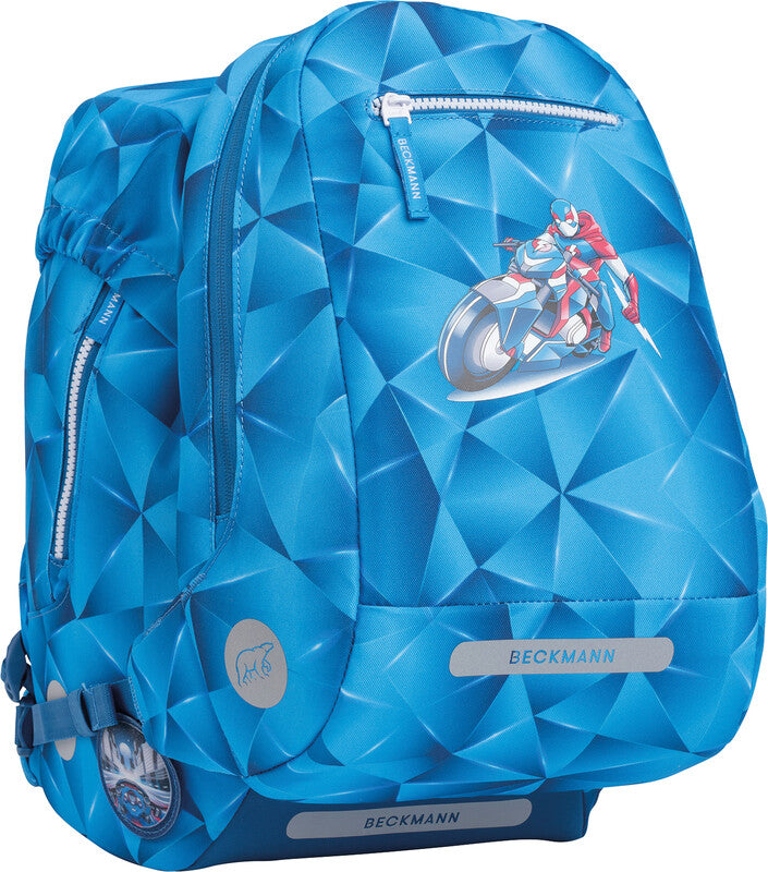 Beckmann Classic Schulrucksack 1st – Blue Lightning – 22 l – aus recycelten PET-Flaschen