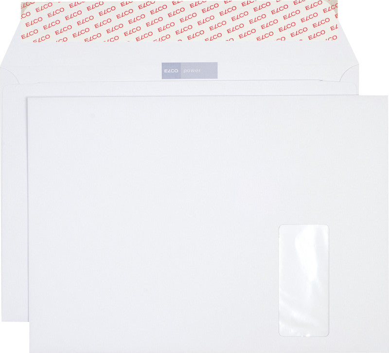 Elco Couvert C4, Fenster rechts, Haftklebung, weiss, 120 g/m² – 250 Stk.
