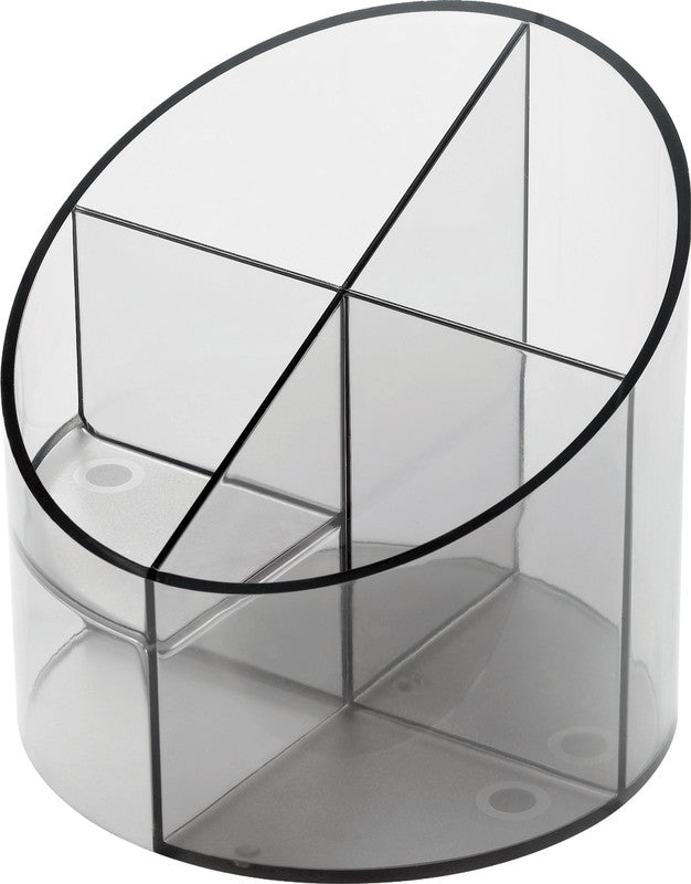 Helit Multiköcher – Kunststoff, grau transparent, 110 × 109 mm