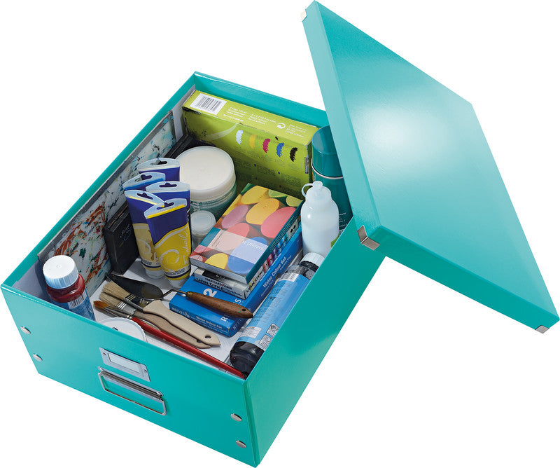 Leitz Click&Store Aufbewahrungsbox 30 l – für A3, mit Deckel, türkis, Karton