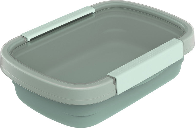 Rotho Kühlschrankdose Clic Eco – 0,8 l – auslaufsicher, Clip-Verschluss – Kunststoff – Grün