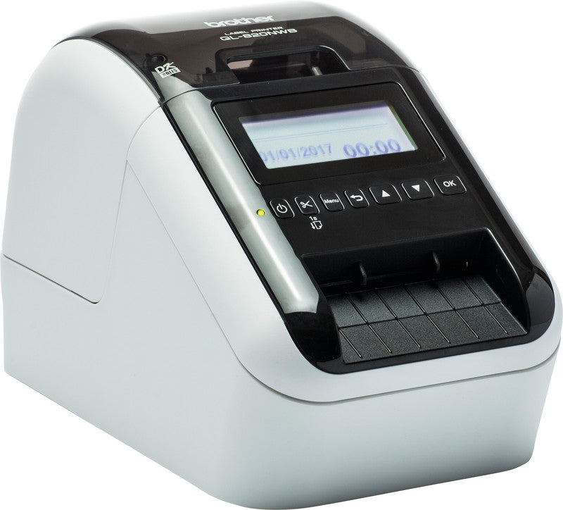 Brother DYMO QL-820NWBc – Etikettendrucker, Thermodirekt, 2-farbig (schwarz/rot), USB, WLAN, für DK-Rollen bis 62 mm