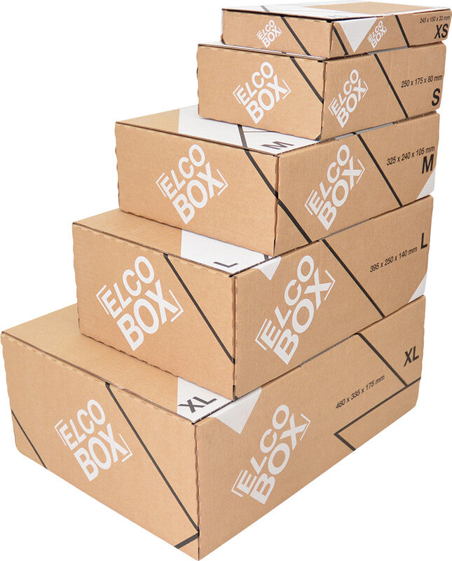 Elco Versandbox, braun – 255 × 160 × 40 mm