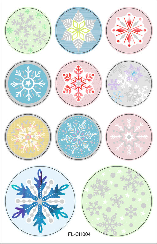 Folia Rund-Sticker, Weihnachten – 90 × 140 mm – mehrfarbig – 44 Stk.