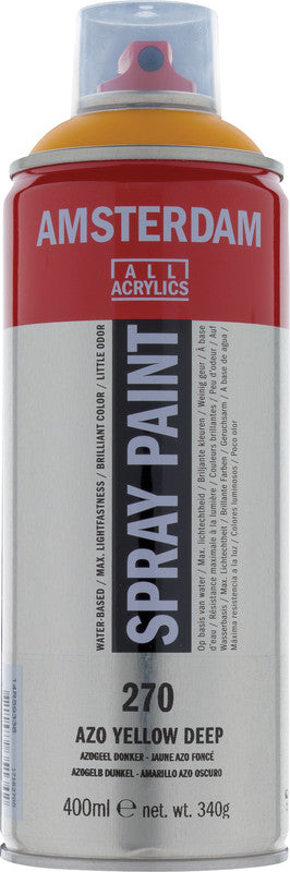 Royal Talens Farbspray – Dunkelazogelb, 400 ml, für fast alle Oberflächen (insbesondere Sagex)