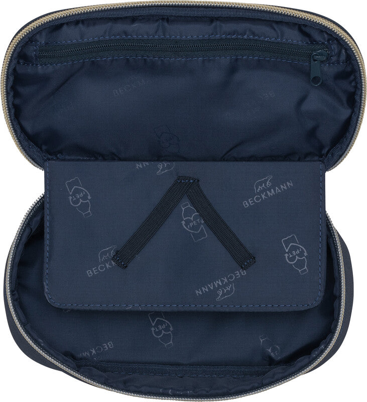 Beckmann Sport Jr. Etui Schlamperetui, leer – Blue Gold – Kunststoff – 22 × 11 × 5 cm