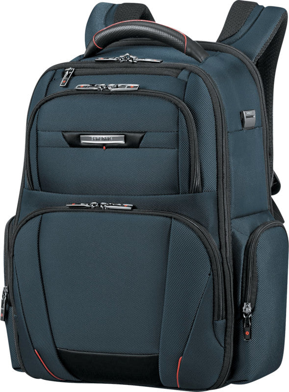 Samsonite Pro-DLX 5 3V Notebook-Rucksack – 20 l, RFID-Fach, Aufsteckfunktion, Nylon, Blau