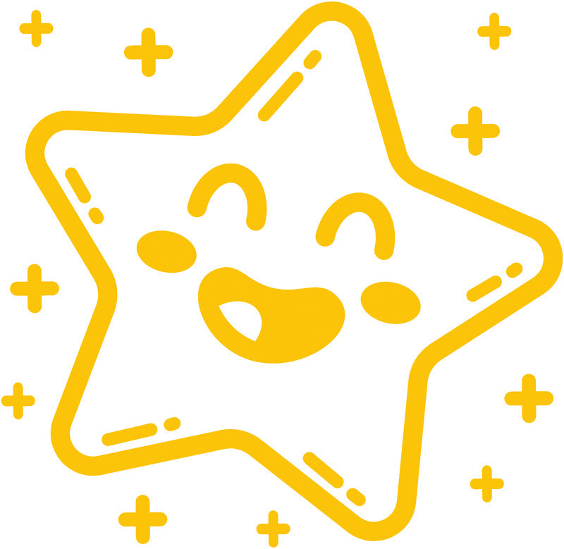 Trodat Stern Motivstempel – selbstfärbend, 19 × 19 mm, gelb