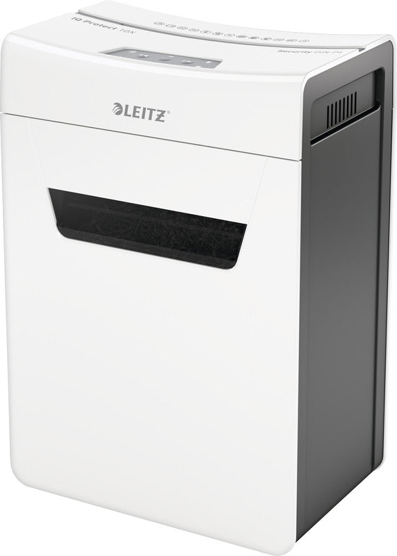 Leitz IQ 10X Protect Premium – Aktenvernichter, DIN P-4, Partikelschnitt 4 × 28 mm, 10 Blatt, 18 l, A4