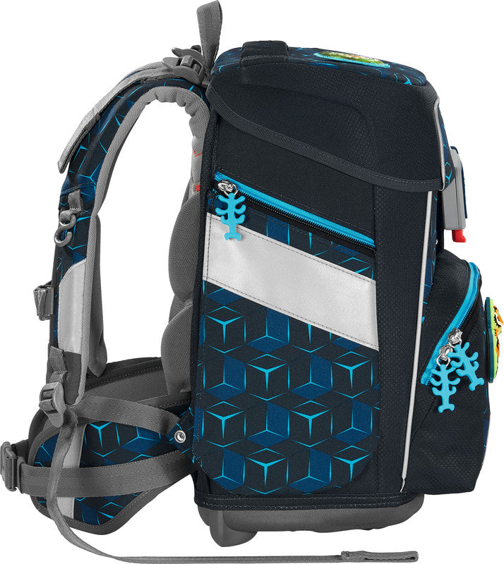 Step by Step Schulrucksack-Set SHINE – 5-teilig – Tiger Night Kimba – recycelte Materialien