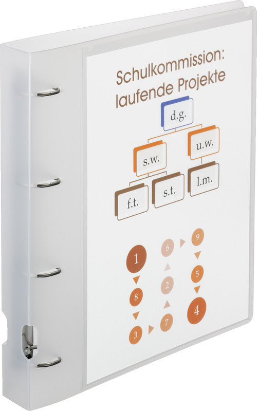 Kolma Sichtbuch Vario XL – A4, mit Fronttasche, 4-Ring-Bügelmechanik, transparent, Kunststoff