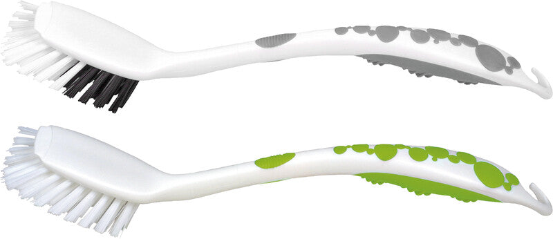 Ebnat Geschirrbürste – 29 cm, mittel, Kunststoff, weiss/grün