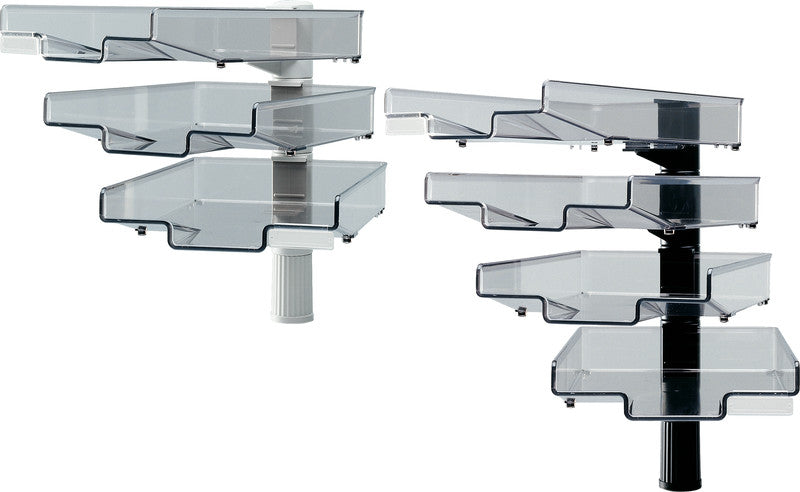 Hansa Briefkorb – Kunststoff, für A4, mit Griffausschnitt, glänzend, grau, B 240 × H 500 × T 340 mm