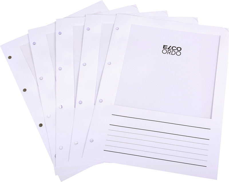 Elco Sichtmappe A4 – Weiss, Papier, Glänzend, 100er-Pack