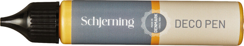 Schjerning Perlenstift – gelb perleffekt, 28 ml, für Papier, Textilien & Holz