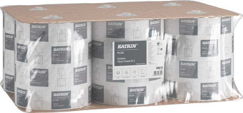 Katrin Handtuchrolle Plus System M – 3-lagig, 209 mm × 100 m, für Katrin Inclusive Medium