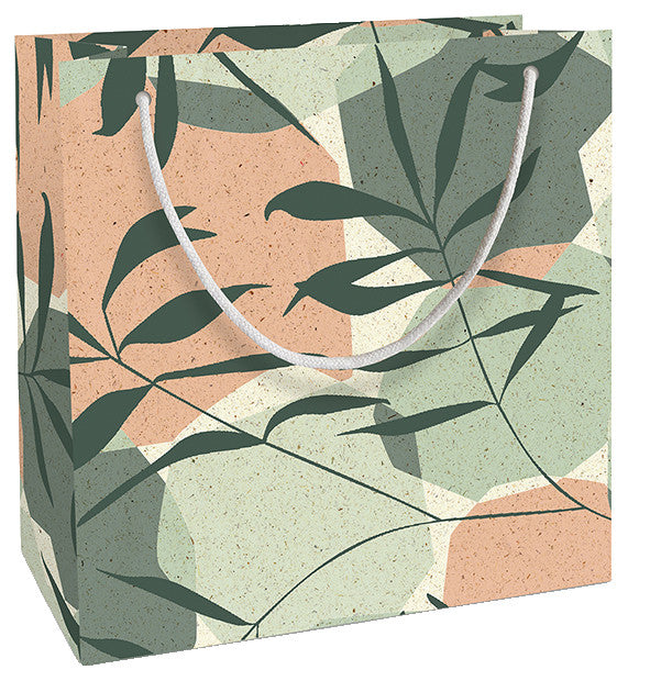 Braun + company Tragetasche – Graphic Garden – Graspapier, Verpackung ohne Kunststofffolie – 200 × 210 × 80 mm