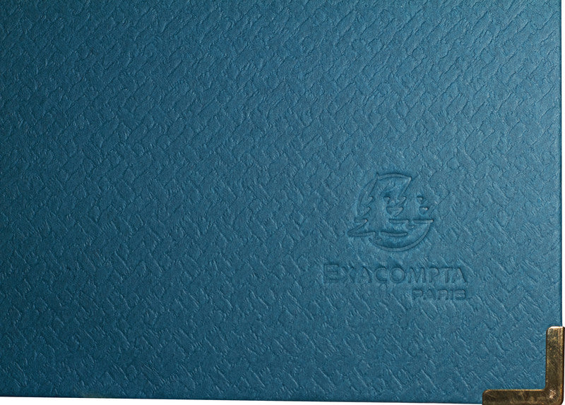 Exacompta Fächermappe für A4, Karton, blaugrün, mit Bändern