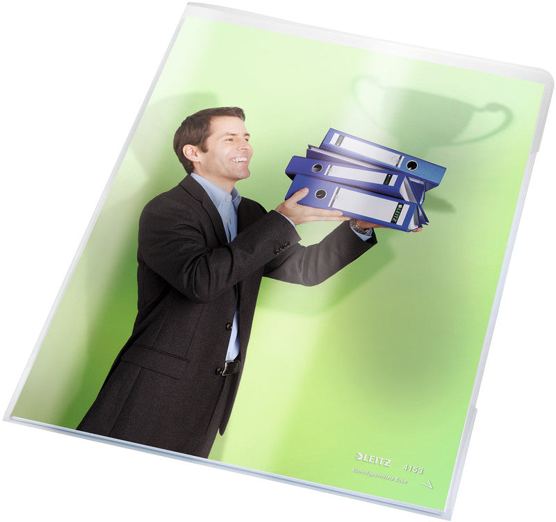 Leitz Sichtmappe A4 – transparent, Kunststoff, glänzend, 150 µm, 100er-Pack